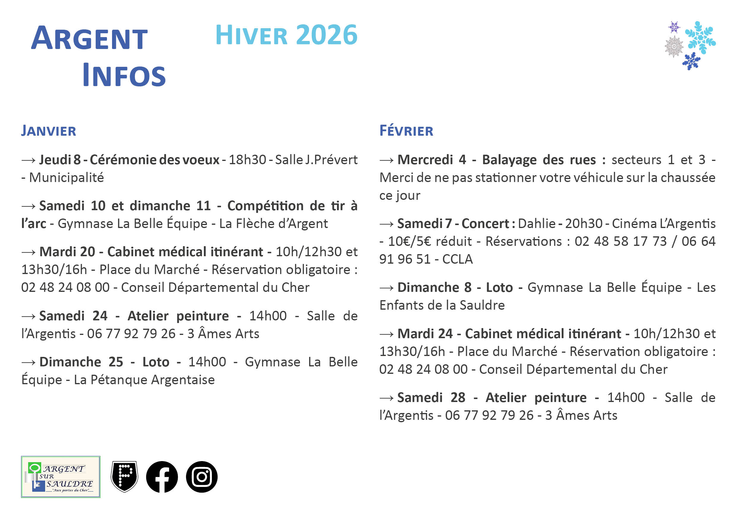Argent Infos Hiver 2026
